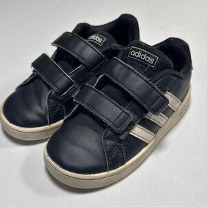 Adidas Kids Black and White Sneakers